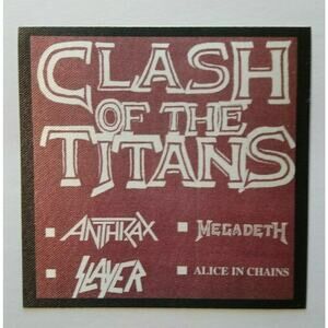 Slayer Anthrax Megadeth Clash Of The Titans Tour Backstage Pass Heavy Metal Rock
